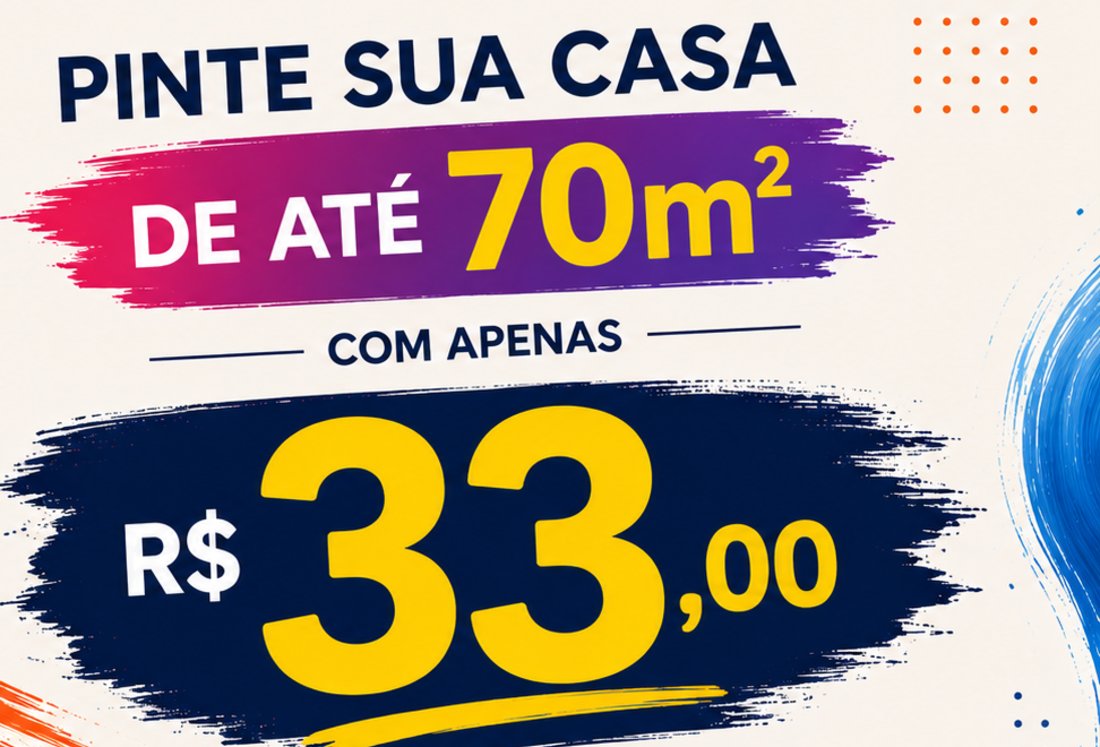 Kit de pintura externa para casas de até 100 m² por R$33,00
